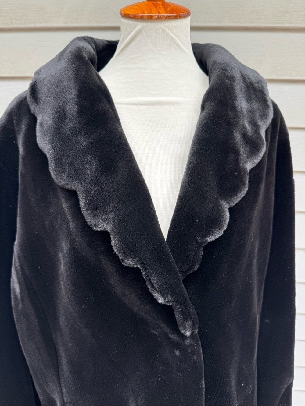 Dennis Basso Faux Fur Coat Womens teddy bear Plus Sz 1X